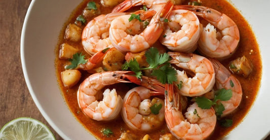 Imagen de receta de langostinos al ajillo con un toque especial